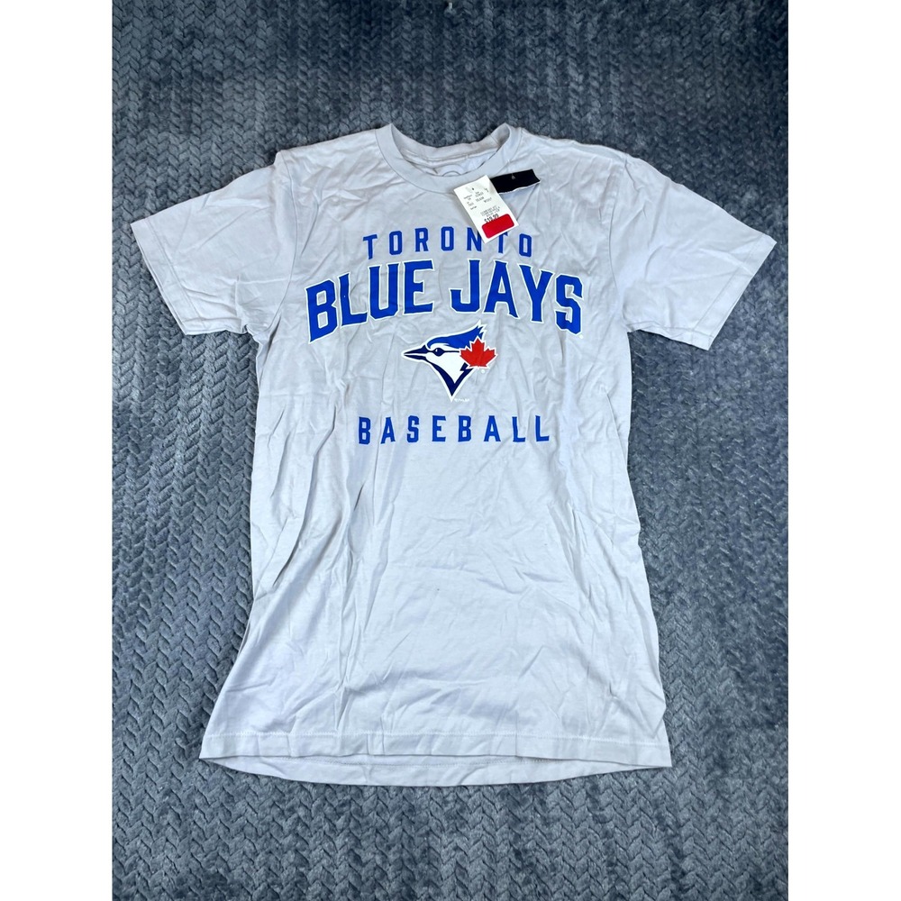 Toronto Blue Jays T Shirt Men Small Gray '47 Baseball MLB Cotton Crew Neck